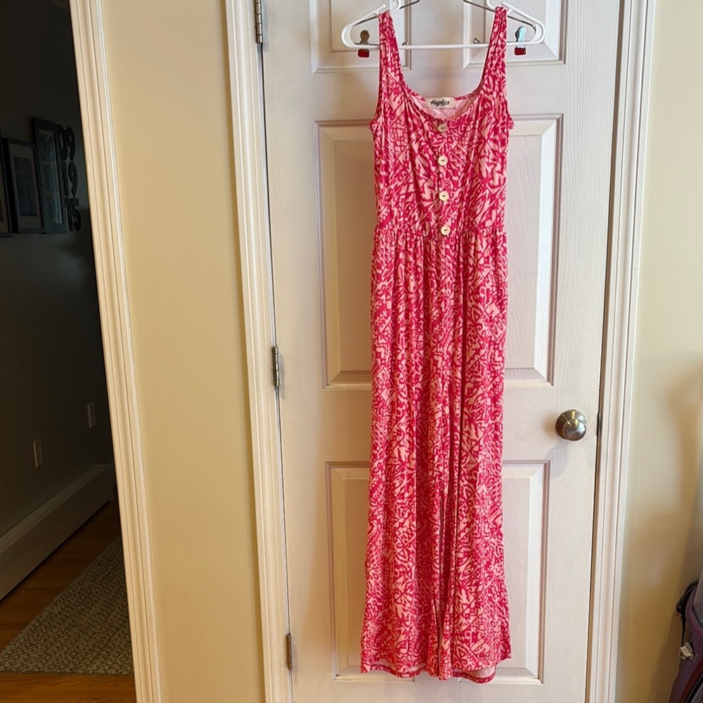Pink Floral Jumpsuit